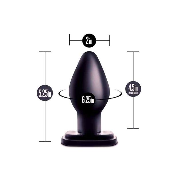 Anal Adventures - XL Plug Black 5 cm