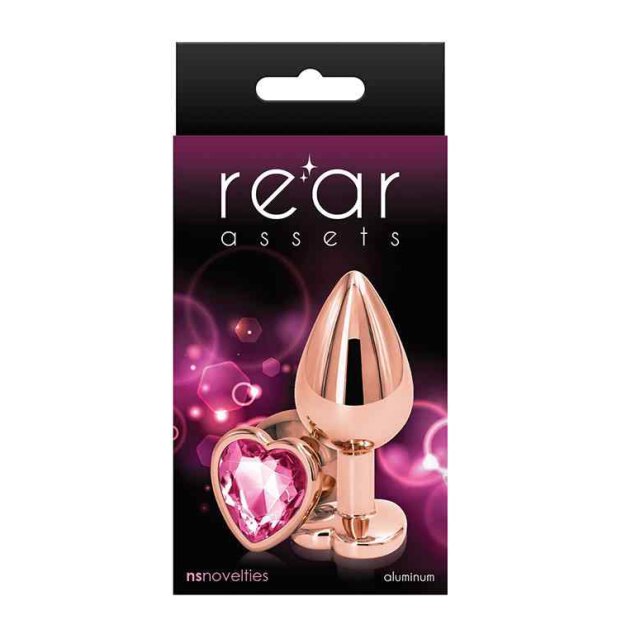 Rear Assets Rose Gold Heart M Pink 3,4 cm