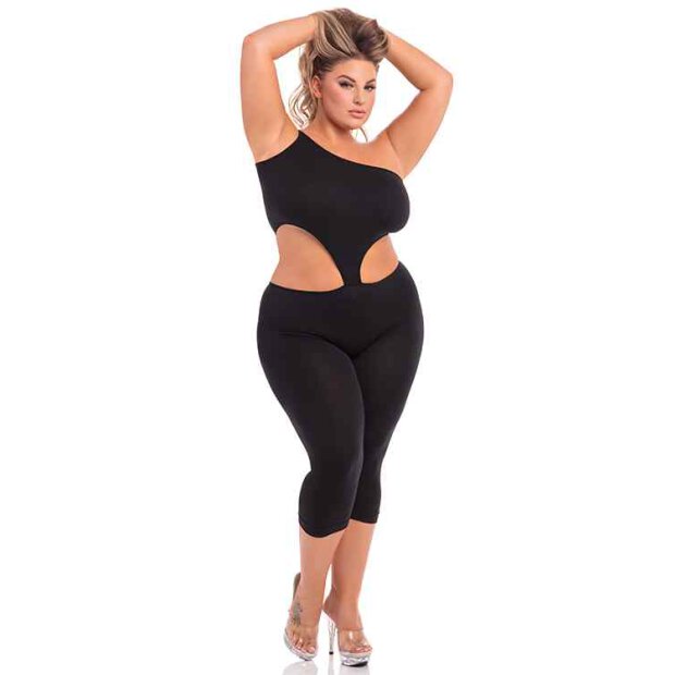 One shoulder cropped catsuit, XL / 2XL