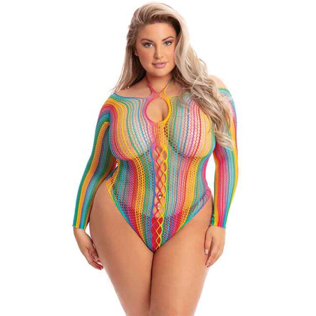 More color long sleeve body plus size