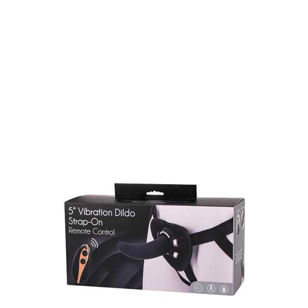 5 Inch Vibration Dildo Strap-On Black