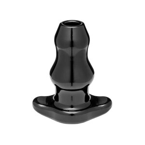 Double Tunnel Plug Medium Black 7 cm