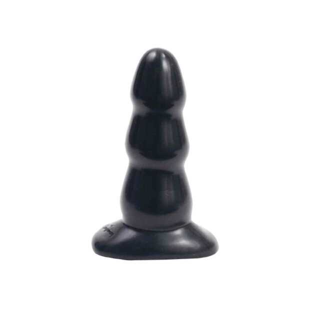 Triple Ripple Butt Plug - Medium - Black