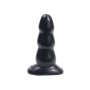 Triple Ripple Butt Plug - Medium - Black 4,1 cm
