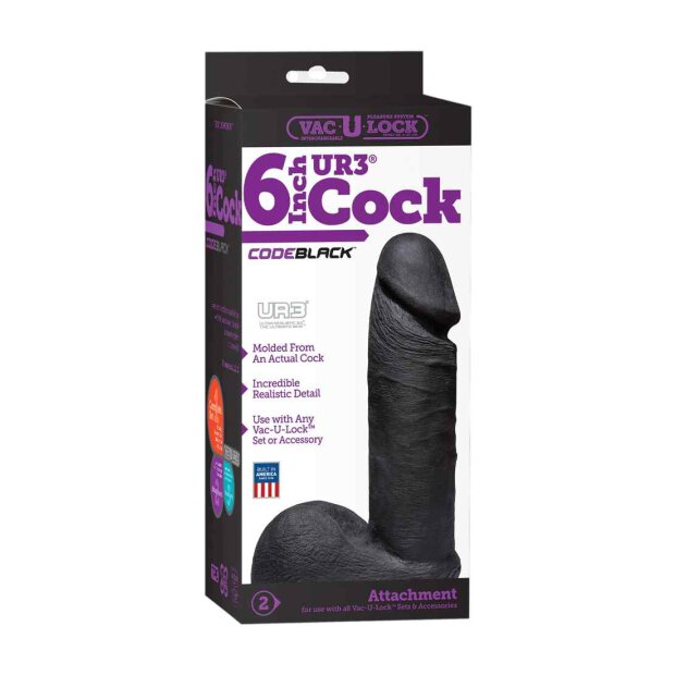 CodeBlack Realistic UR3 Cock 6" Cock