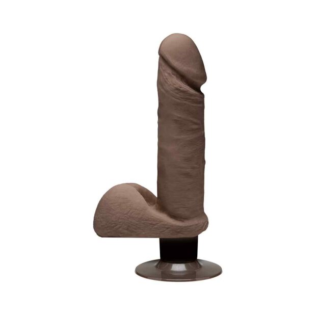 The D - Perfect D with Balls Vibrating - Chocolate 18cm