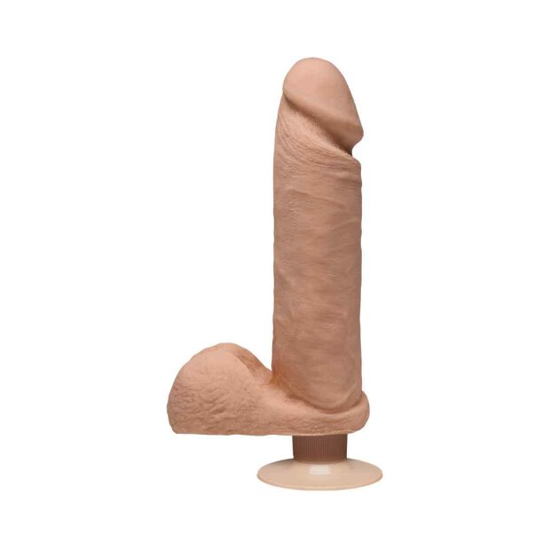 The D - Perfect D with Balls Vibrating - 8 Inch - Caramel