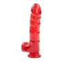 Jelly Jewels - Cock And Balls With Suction Cup Ruby 20cm