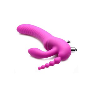 Strap U REGAL RIDER Triple G Vibrating Silicone Strapless...