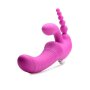 REGAL RIDER Triple G Vibrating Silicone Strapless Strap On - Pur