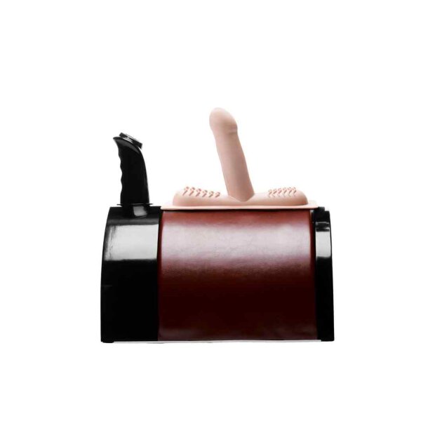 Saddle Deluxe Riding Sex Machine with Dual Attachments - Black