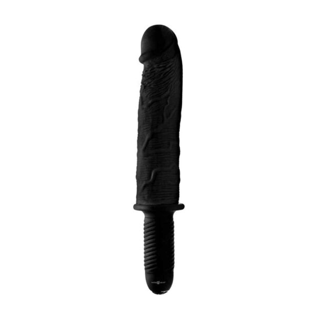 The Violator - XXL Vibrating Giant Dildo Thruster - Black