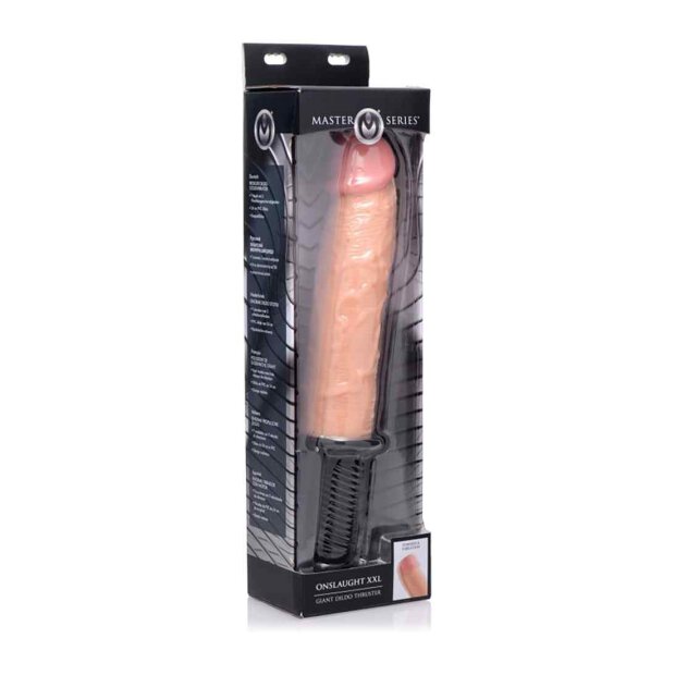 Onslaught 13 Mode XXL Vibrating Giant Dildo - Flesh