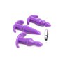 Vibrating Anal Plug Set - Purple - 3 Pieces