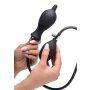 Master Series Dark Inflator Silicone Inflatable Plug - Black