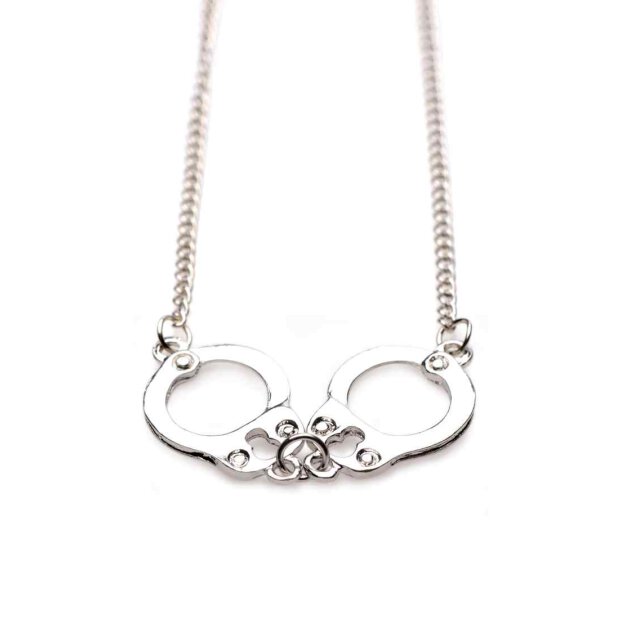 Cuff Her Handcuff Necklace - Silver