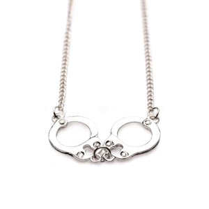 Cuff Her Handcuff Necklace - Silver