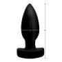Smooth Vibrating Anal Plug with Remote Control - Black