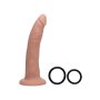 Charmed 7.5" Silicone Dildo with Harness - Flesh