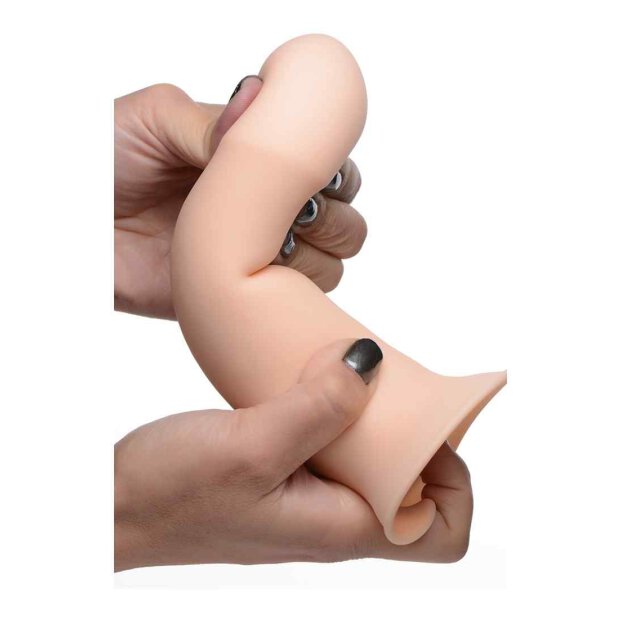 Squeezable Thick Phallic Dildo- Flesh