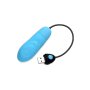 7X Pulsing Rechargeable Silicone Bullet - Blue