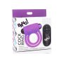 BANG! Silicone Cock Ring & Bullet with Remote Control - Purple