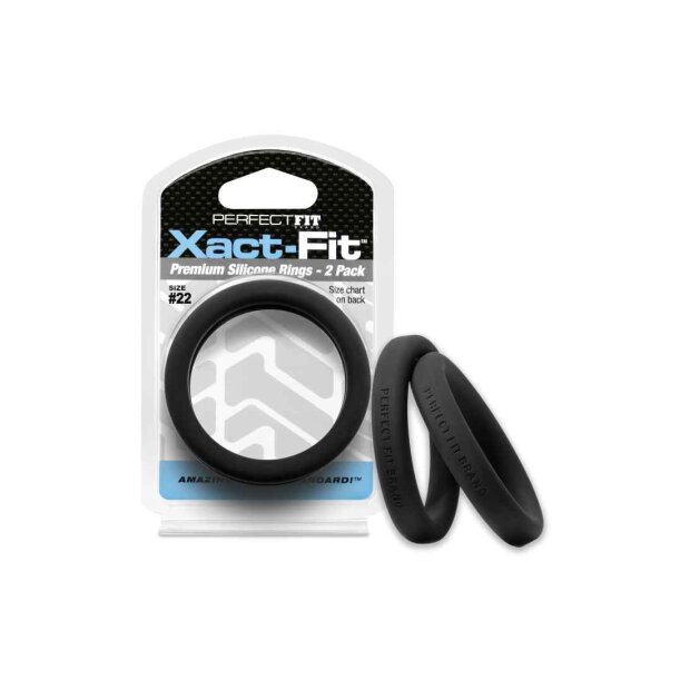 #22 Xact-Fit Cockring 2-Pack Black