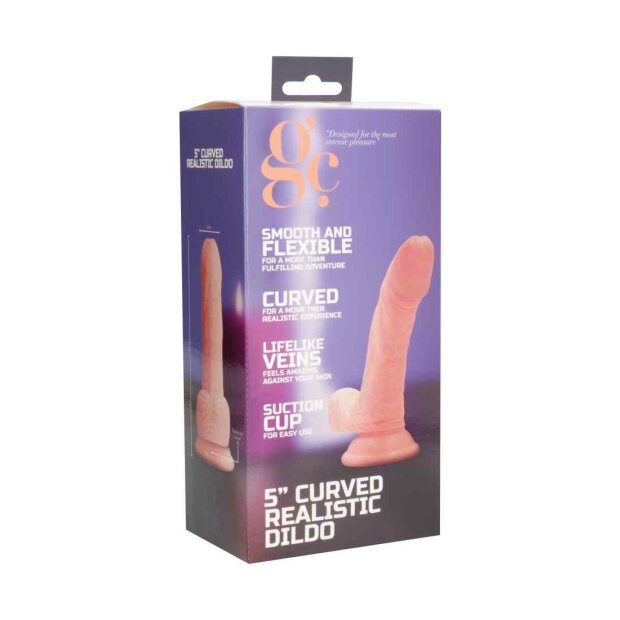 Curved Realistic Dildo Flesh 15,5 cm