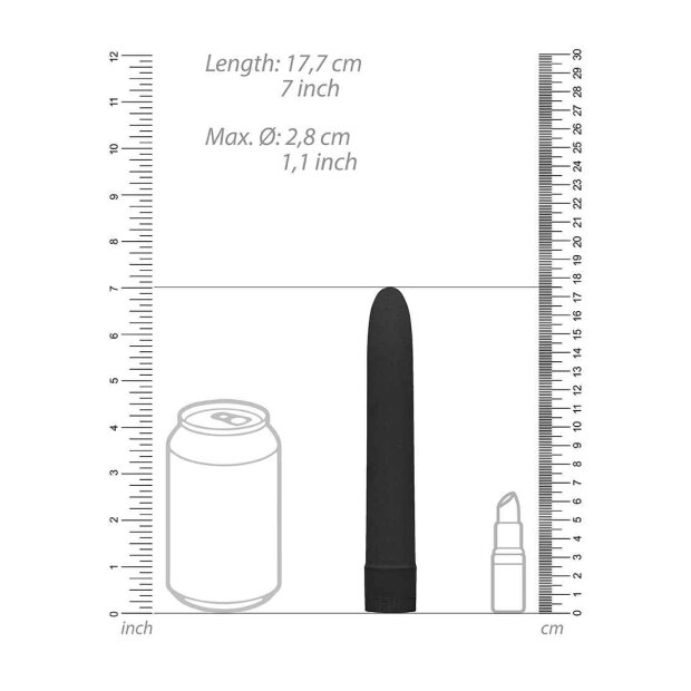 7" Vibrator Biodegradable Black