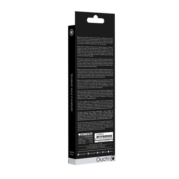 Shots large teasing wax candles 4 pieces black