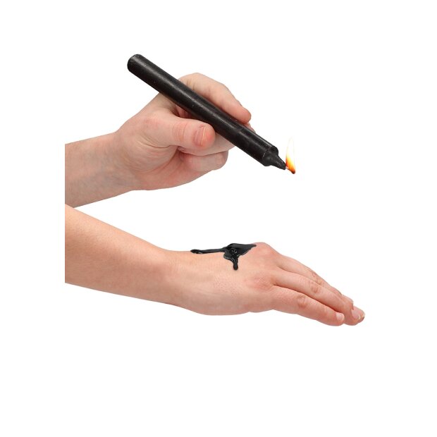 Shots large teasing wax candles 4 pieces black