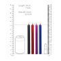 Shots large teasing wax candles 4 pieces black, red, pink, blue