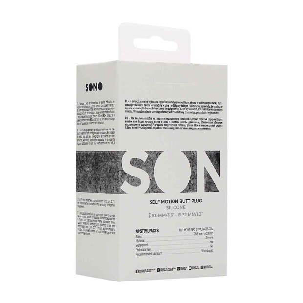 Sono - No. 91 - Self Penetrating Butt Plug - Black 4,2 cm