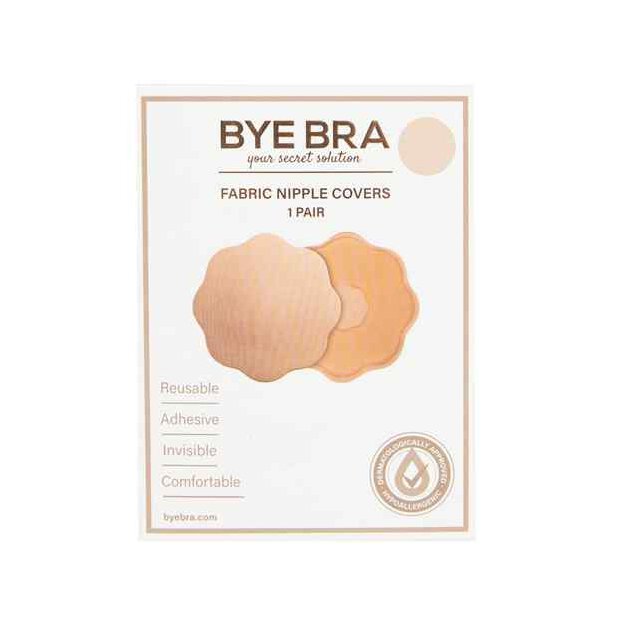 Bye Bra Fabric Nipple Covers Nude 1 Pair