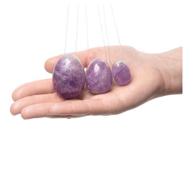 La Gemmes - Yoni Egg Set Pure Amethyst (L-M-S)