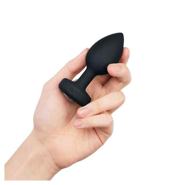 B-Vibe Vibrating Jewel Plug M/L Black Diamond