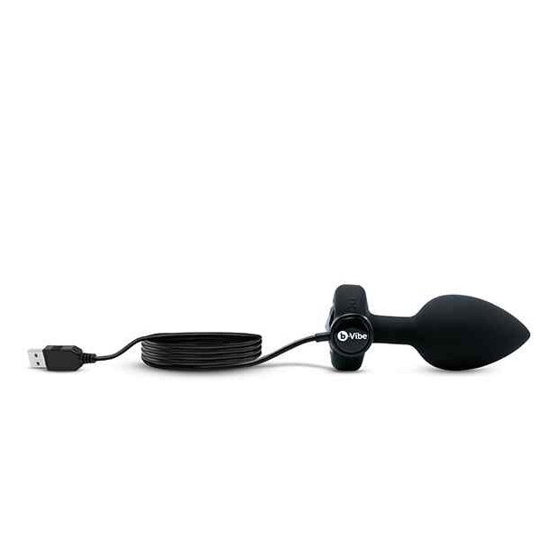 B-Vibe Vibrating Jewel Plug M/L Black Diamond