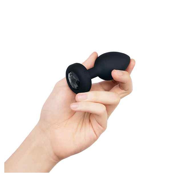 B-Vibe Vibrating Jewel Plug M/L Black Diamond