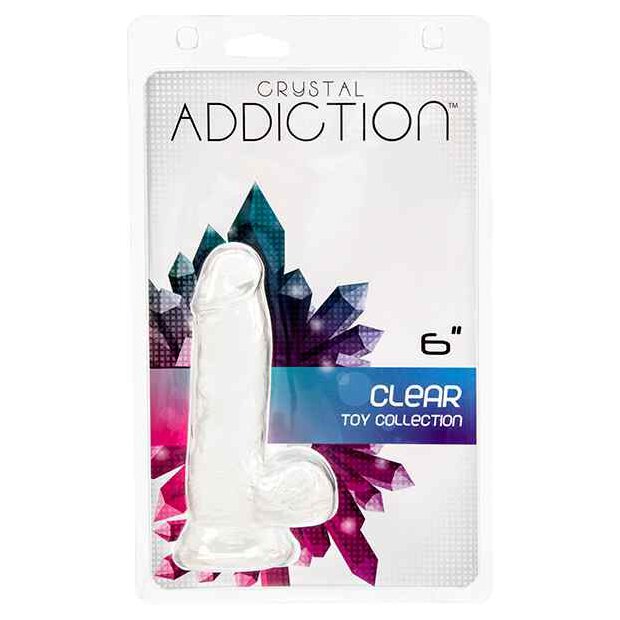 Addiction Crystal Addiction 6 Inch Clear Dong