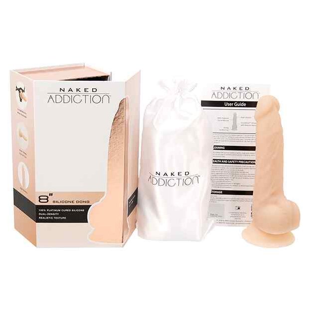 Naked Addiction Dual Density Dong 8 Inch Vanilla