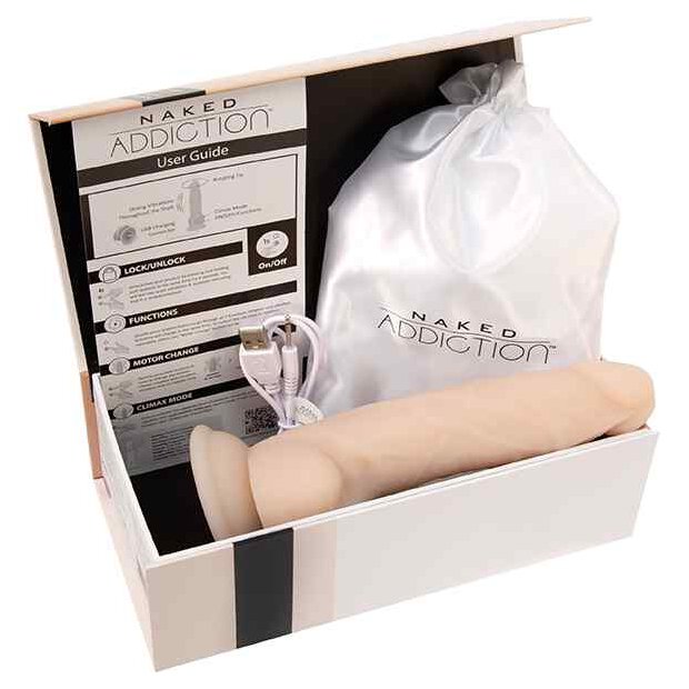 Naked Addiction Rotating & Vibrating Dong Vanilla 20.5cm